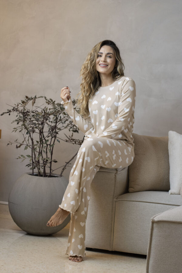 Pijama corazones café - Image 2