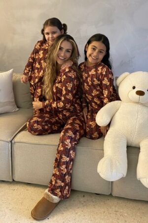 Pantalón y buzo osos leñadora niñas